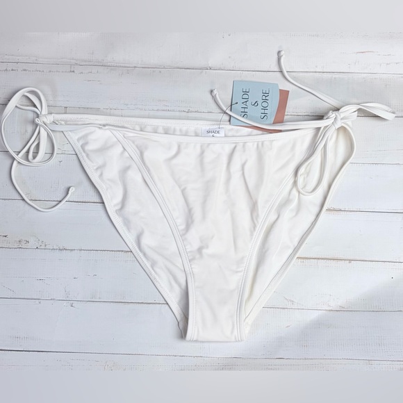 Shade & Shore Side Tie String Bikini Bottoms Off White Size XL NWT - Picture 3 of 9